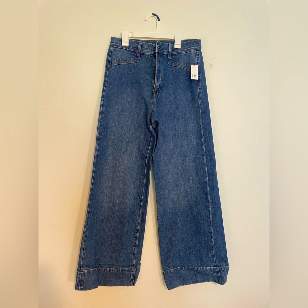 High waist, wide leg, GAP jeans, size 8, NWT